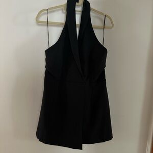 Abercrombie & Fitch Black Halter Blazer Skort Dress Size L